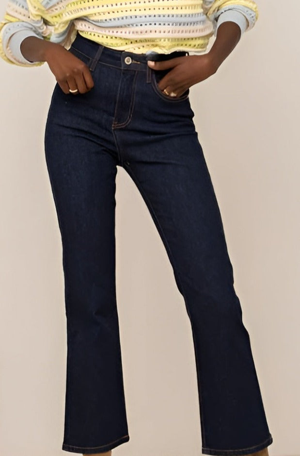 Details 5 poches du Jean brut SOLANGE de Oraije