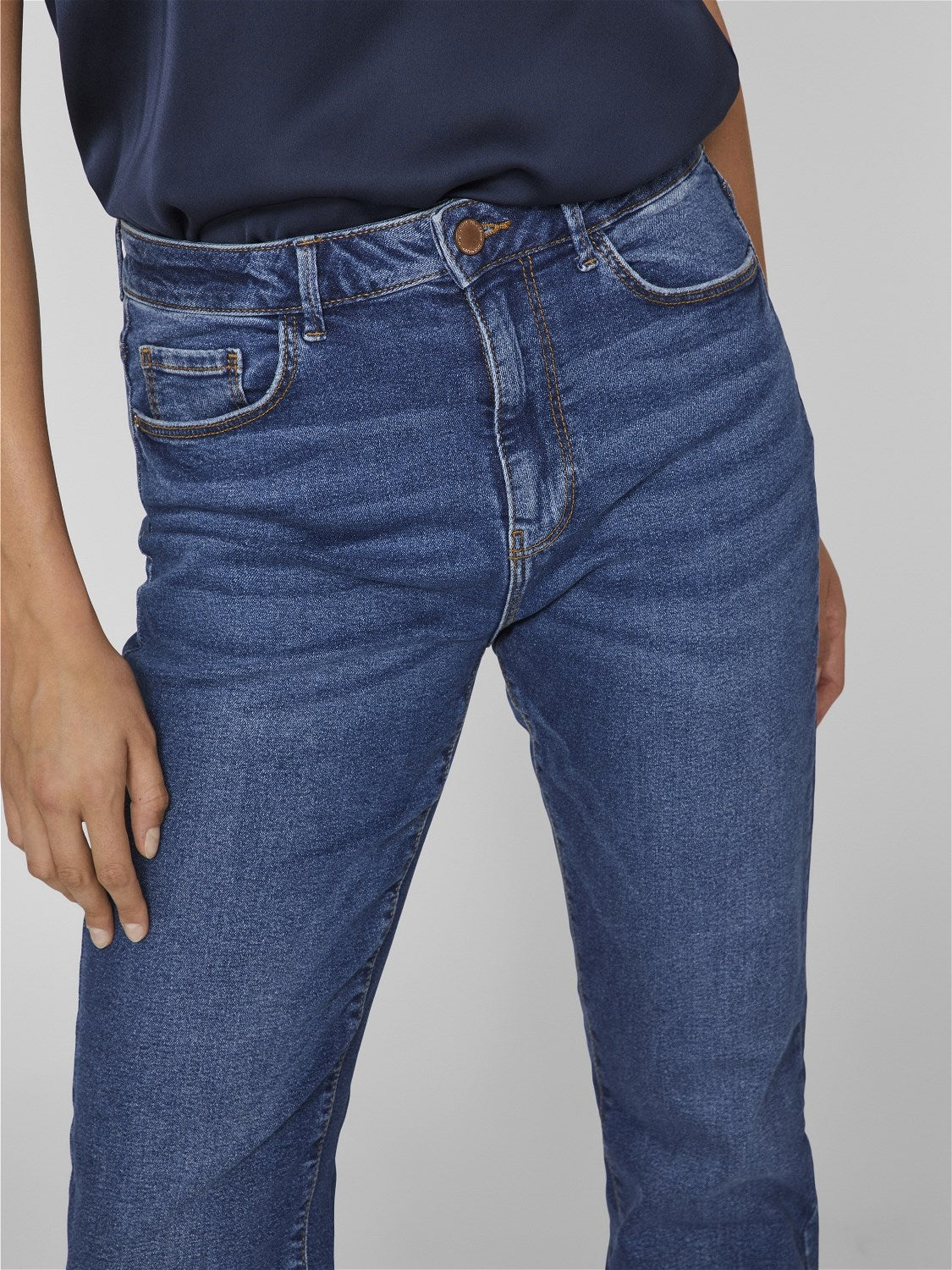 Jean 5 poches Taille haute Medium Denim Viagnes