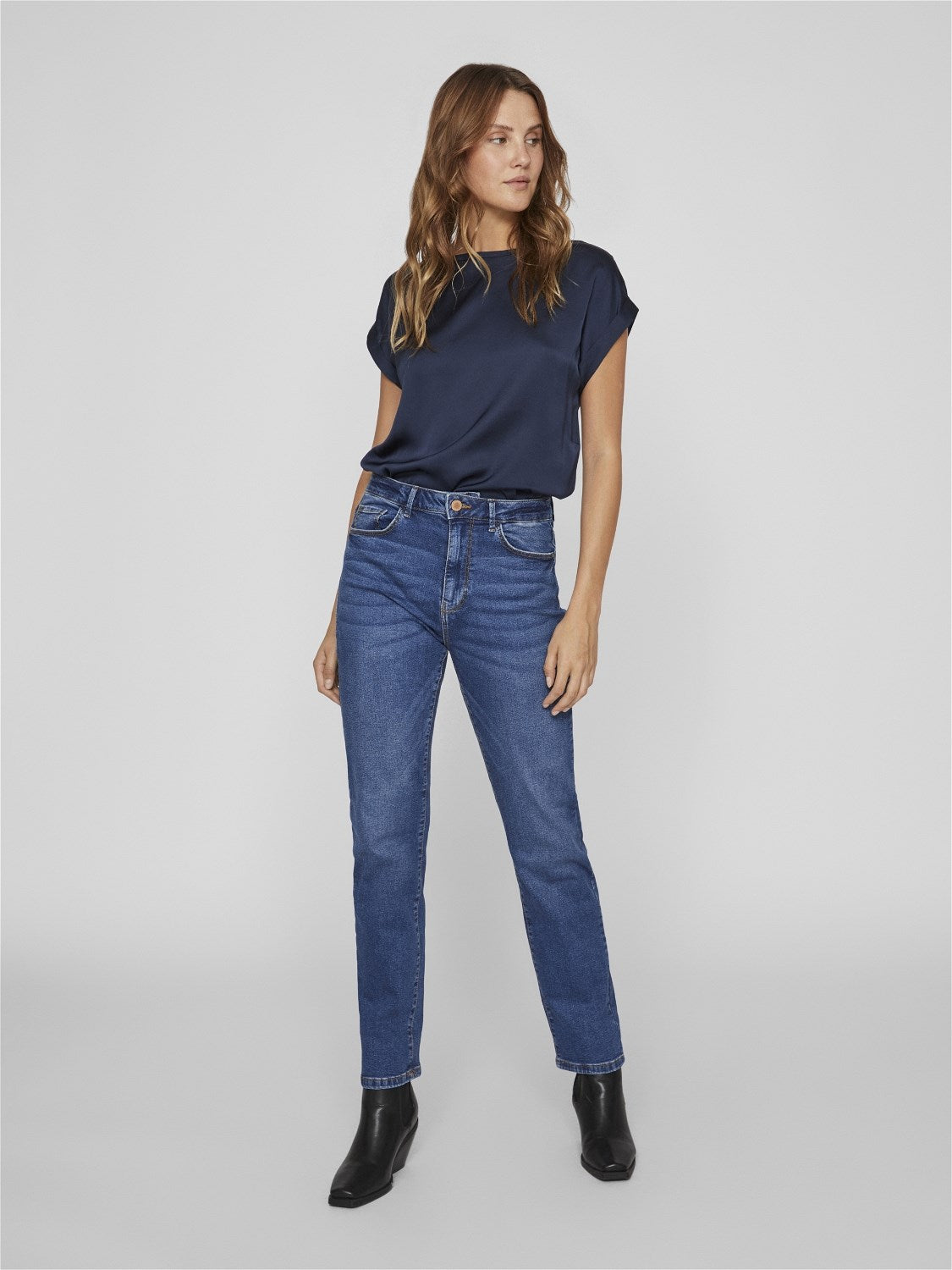 Jean straight taille haute Viagnes de Vila