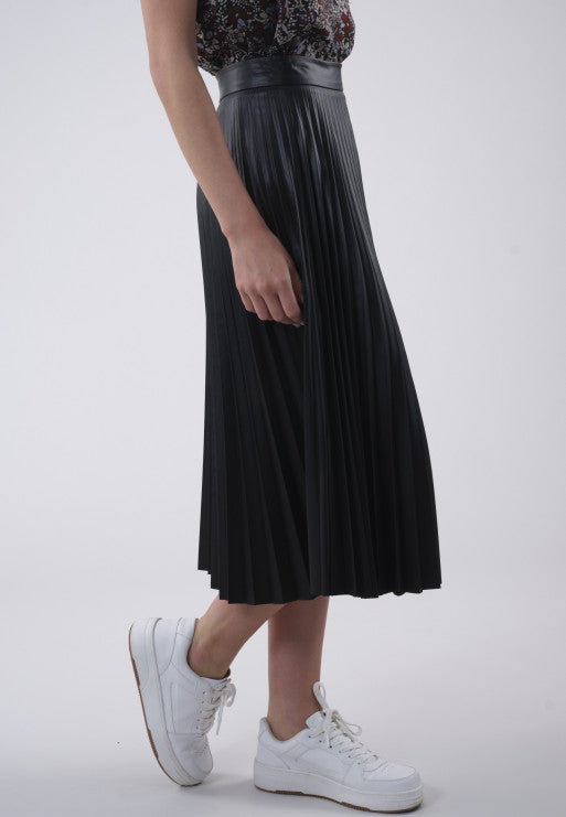 Jupe effet cuir plissée Sissy de Deeluxe
