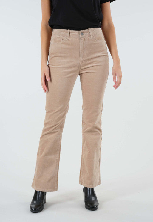 Pantalon flare beige velours Tanje de Deeluxe