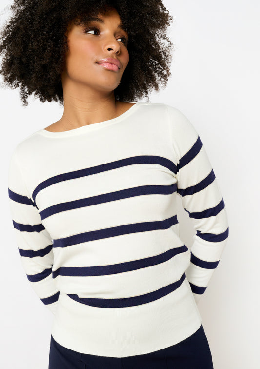 Pull fin mariniere KIMSTRIPE de Lolaliza
