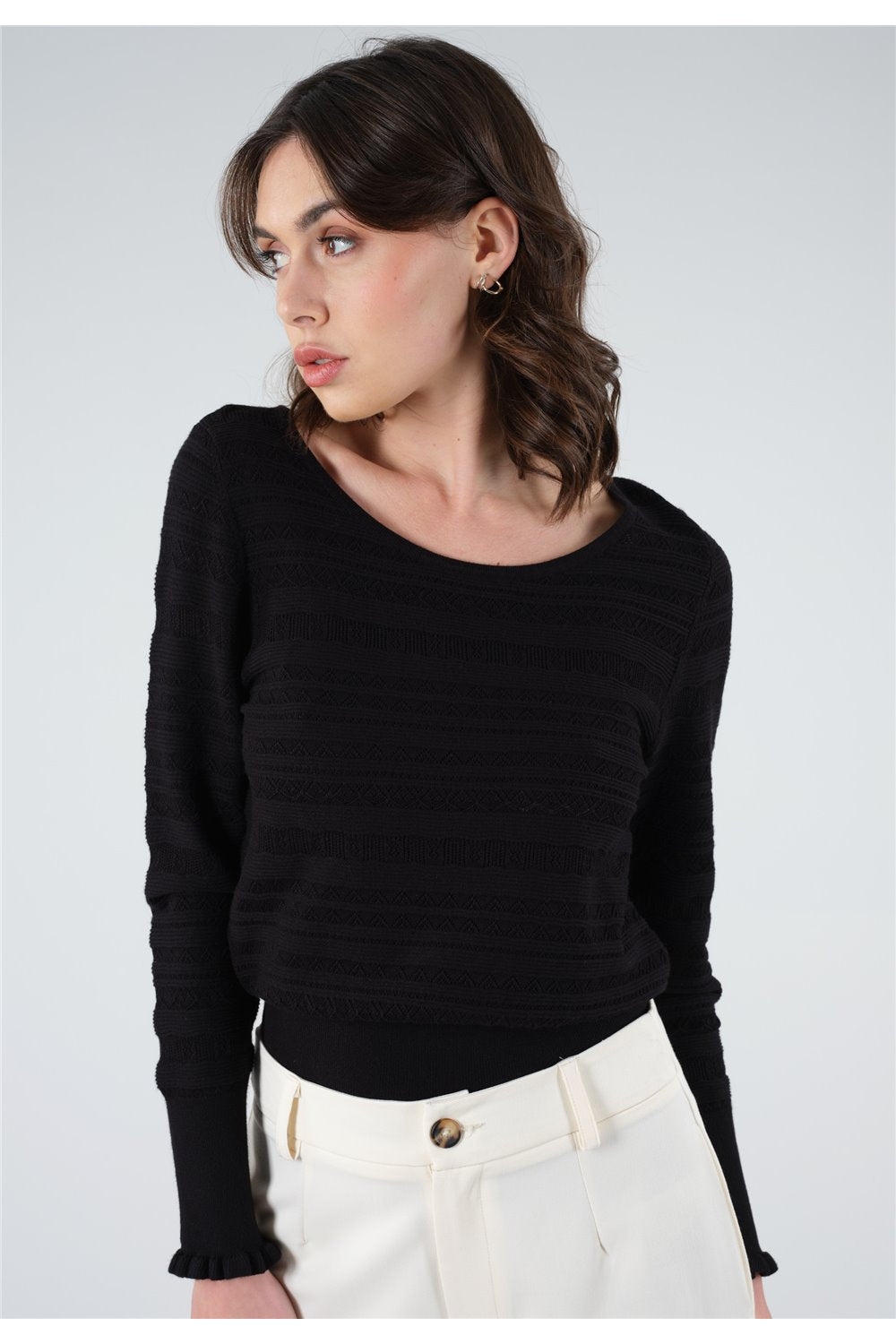 Pull fin en maille ajourée June de Deeluxe