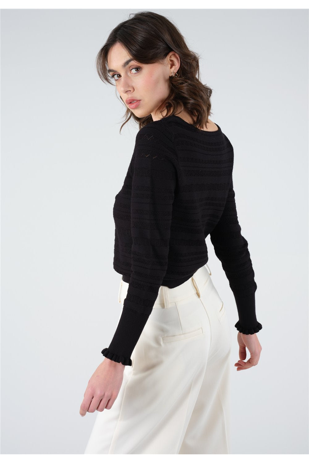 Manches longues du pull fin June de Deeluxe