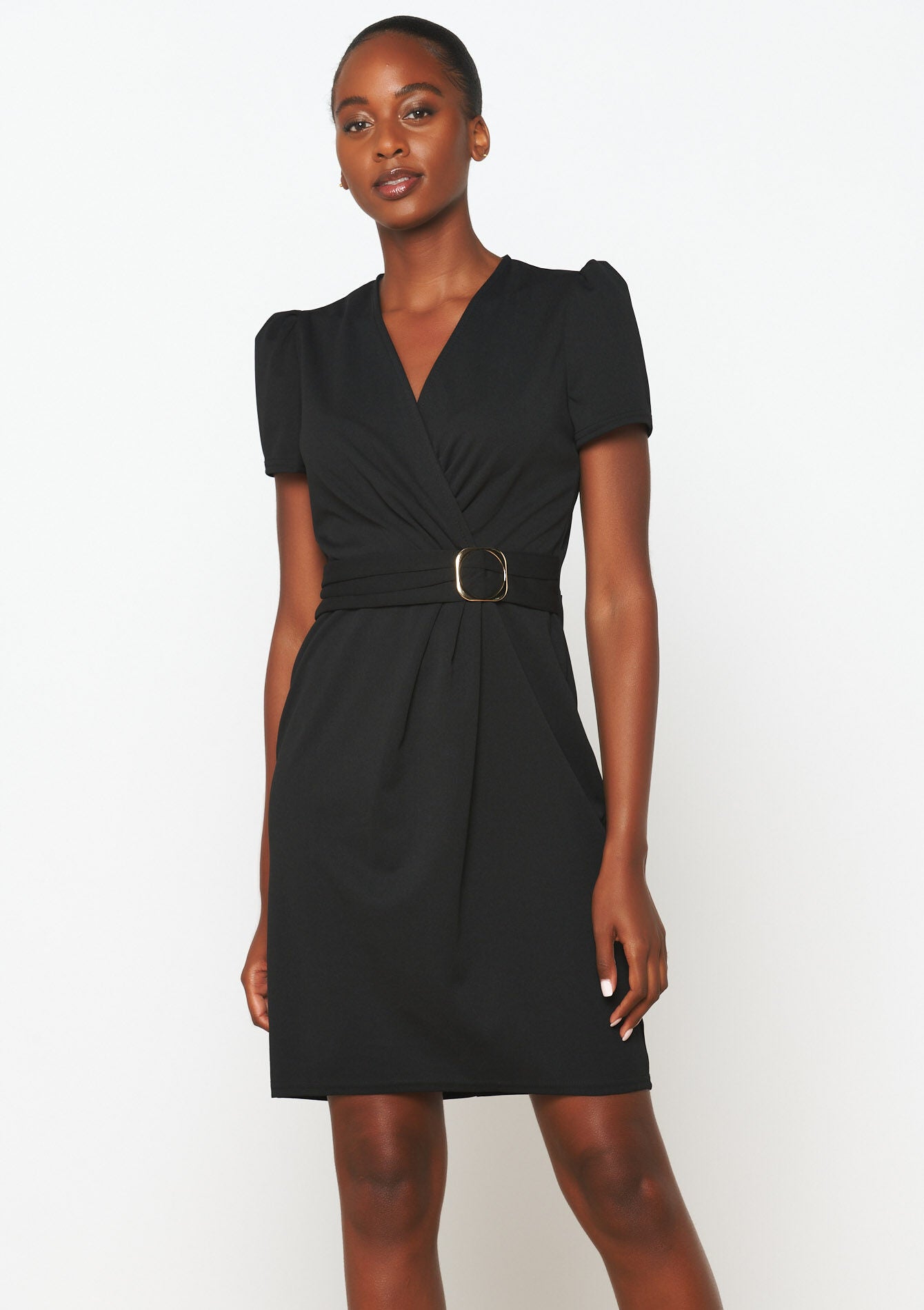 La petite robe noire drapée KHYRA de Lolaliza