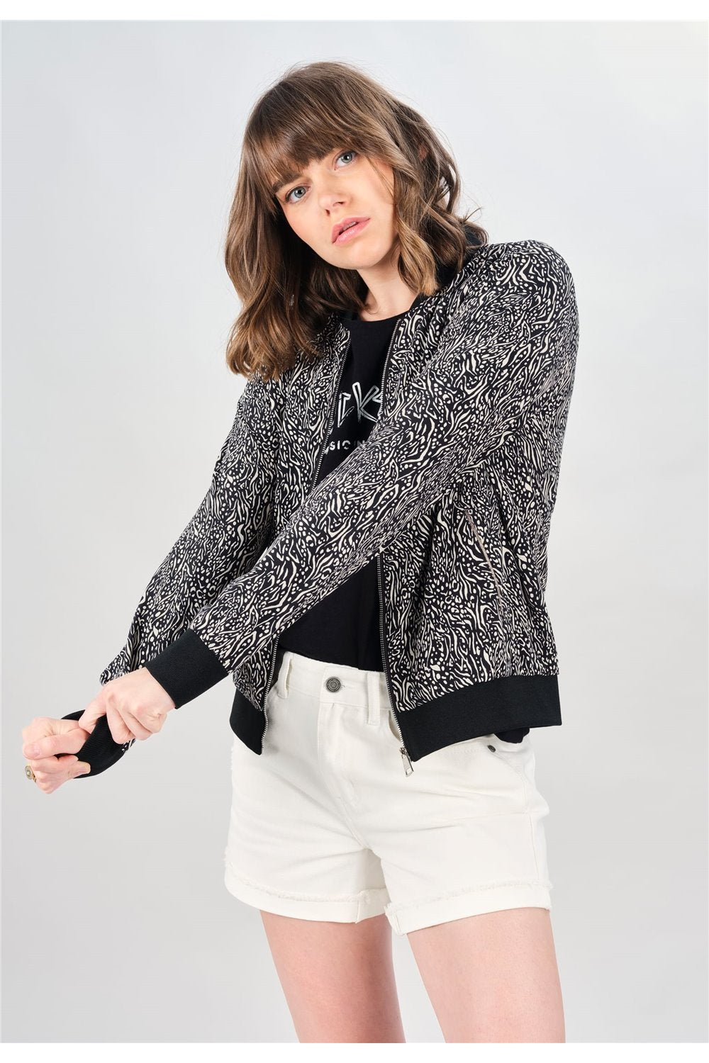 Bomber avec des détails contrastés en bord cote Adeline de Deeluxe