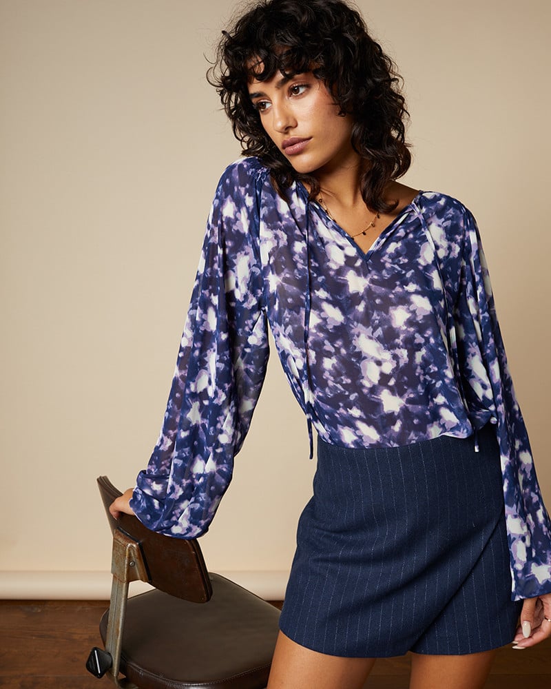 Jupe culotte cache coeur marine rayée Hilmi Grace and Mila