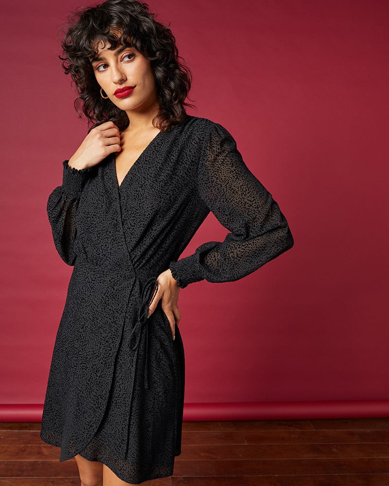 Robe fluide noir Hisae Grace&Mila